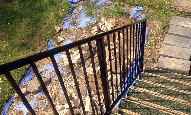 A bespoke railing made to fit