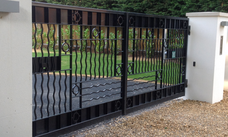 A personalised, large metal gate