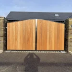 W82 Wooden Swing Driveway Gate
